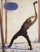 Ferdinand Hodler WOodcutter oil